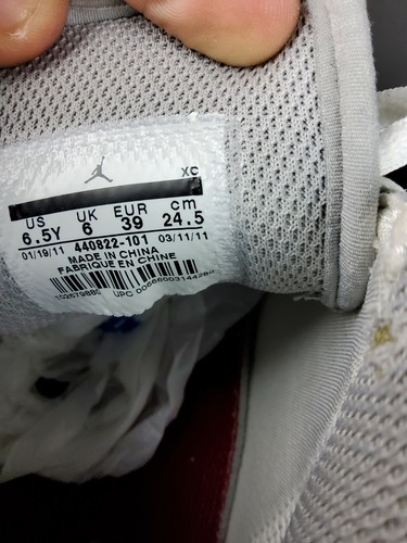 Nike Air Jordan Team Iso Low 440822 101 White Silver Youth Size 6.5Y Shoes - Picture 6 of 12
