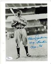 Travis Jackson Autographed 8x10 Photo JSA