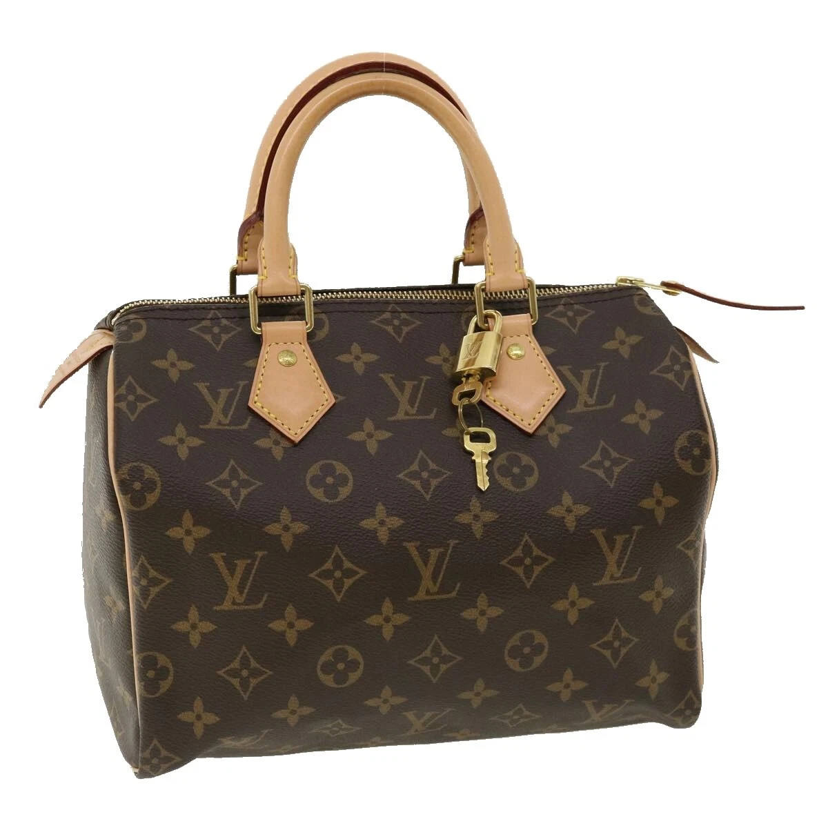 Louis Vuitton Monogram Speedy 25 Hand Bag M41528 Authentic SP0031 DB Lock  VGood