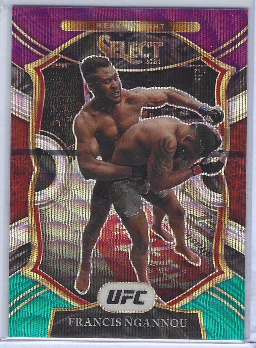 FRANCIS NGANNOU 2021 PANINI SELECT CONCOURSE LEVEL TRI COLOR PRIZM #92