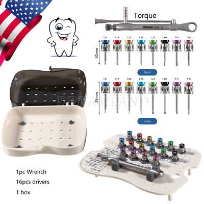Universal Implant Prosthetic Kit Torque Wrench Drivers Screwdriver Manual
