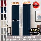 <!--F#f_0-->2X Blockout Curtains 100% Blackout Bedroom Window Curtain Draperies Pair Eyelet<!--F/-->