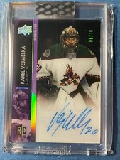 21-22 Clear Cut Hockey High Gloss Rookie Auto CC-KV Karel Vejmelka (08/10!)