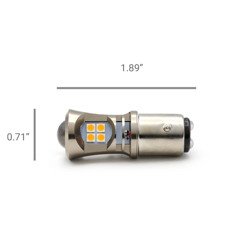 1157 LED Amber Yellow DRL Turn Signal Parking Side Marker Light Bulbs - Picture 7 of 7
