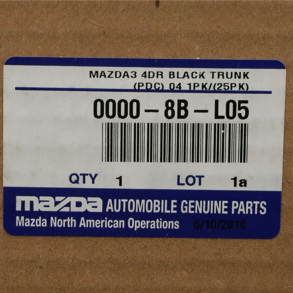 Mazda 3 2004-2009 sedán alfombrilla de carga negra alfombrilla revestimiento OEM NUEVO 0000-8B-L05 Foto 4 de 4