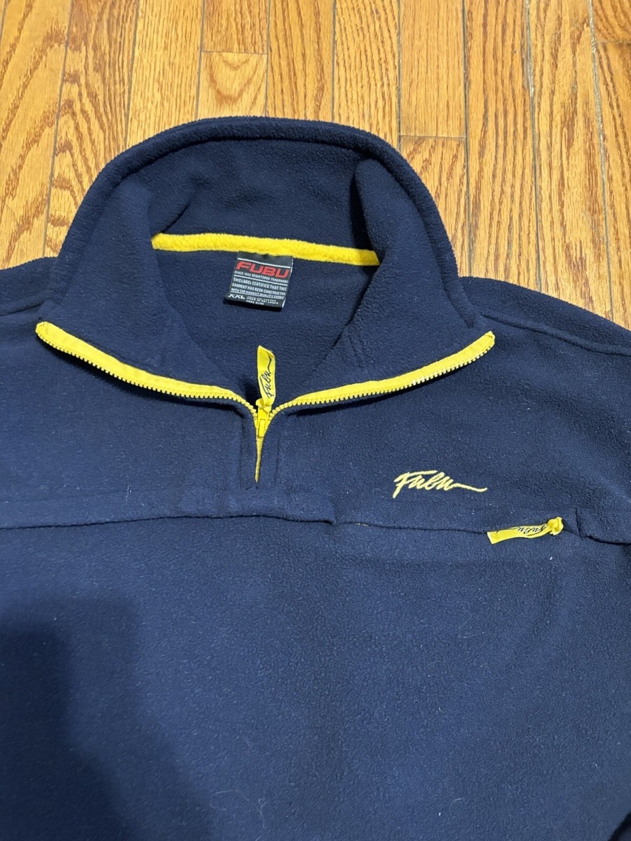 FUBU Sports Sweatshirt Mens Size 2XL 1/4 Zip Hip Hop 27x31 | eBay