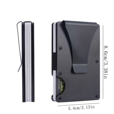 Men s Slim Wallet With Money Clip.