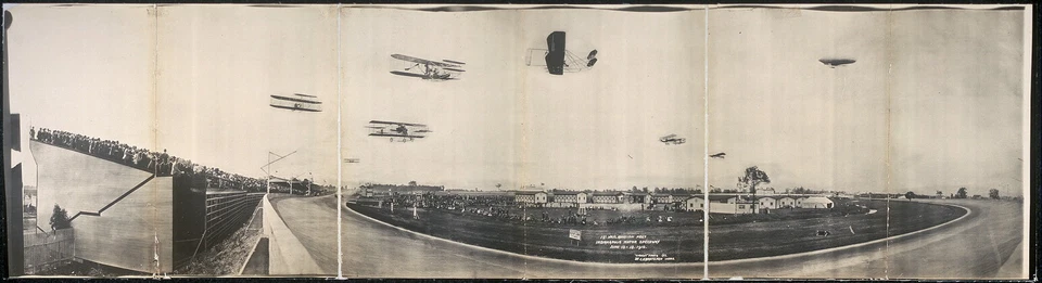 HISTORIX 10" x 30" 1910 1st NATL Aviation Meet, Indianapolis Motor Speedway