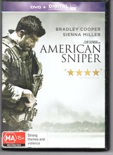 American Sniper DVD 2014 Region 4 Bradley Cooper FREE Postage