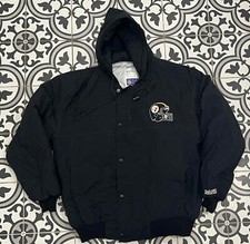 Pittsburgh Steelers VTG Jacket NFL Mens Large Football Hoodie 1990s Puffer Coat