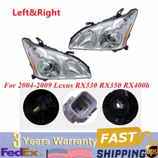 For 2004-2009 Lexus RX330 RX350 RX400h HID+Halogen Headlights Assembly 1 Pair