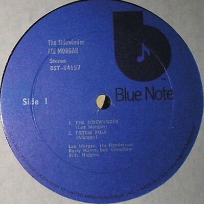 米LP Lee Morgan Sidewinder BST84157 BLUE NOTE /00260 LEE MORGAN The Sidewinder BLUE NOTE RECORDS 84157 1973 Reissue LP