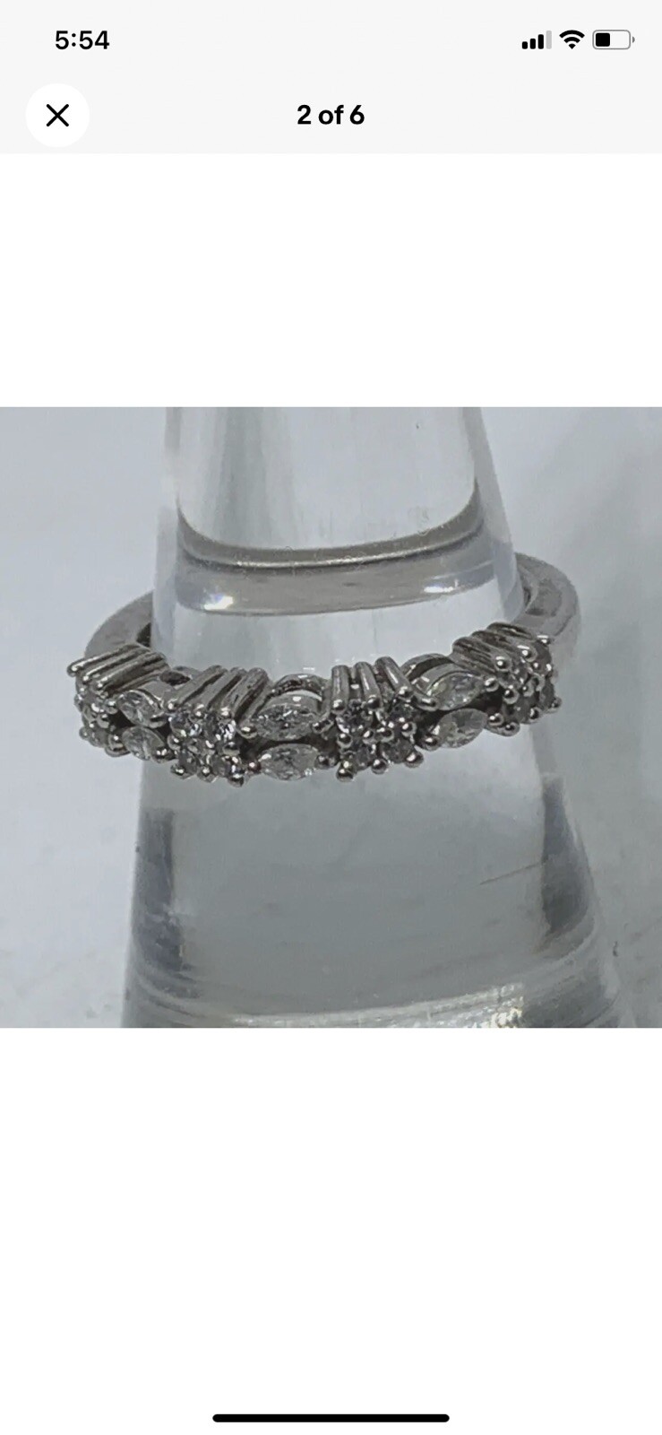 Silpada Sterling Silver CZ Stackable Ring Size 7 - image 2