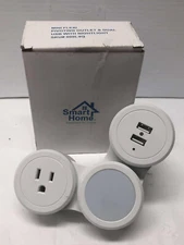 Smart Home Esent. For Living Mini Flexi Pivoting Outlet & Dual USB w/ Nightlight