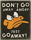Vintage Retro Looney Tunes Daffy Duck Metal/Tin Sign Man Cave Just Go Away 2882