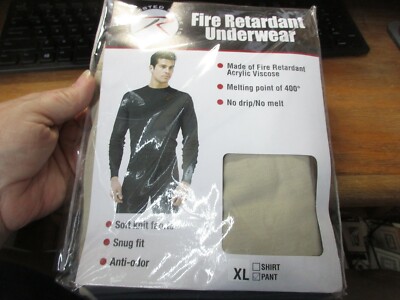 Rothco Fire Retardant Underwear Sand Color Pants XL (40-42 waist) NIP