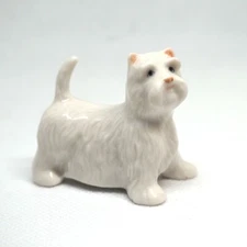 West Hightland White Terrier Figurine Ceramic Craft Miniatures Animal