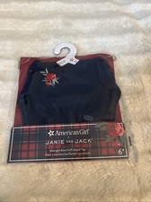 American Girl x Janie  Jack Midnight Rose Puff-Sleeve Top for 18" Dolls Floral