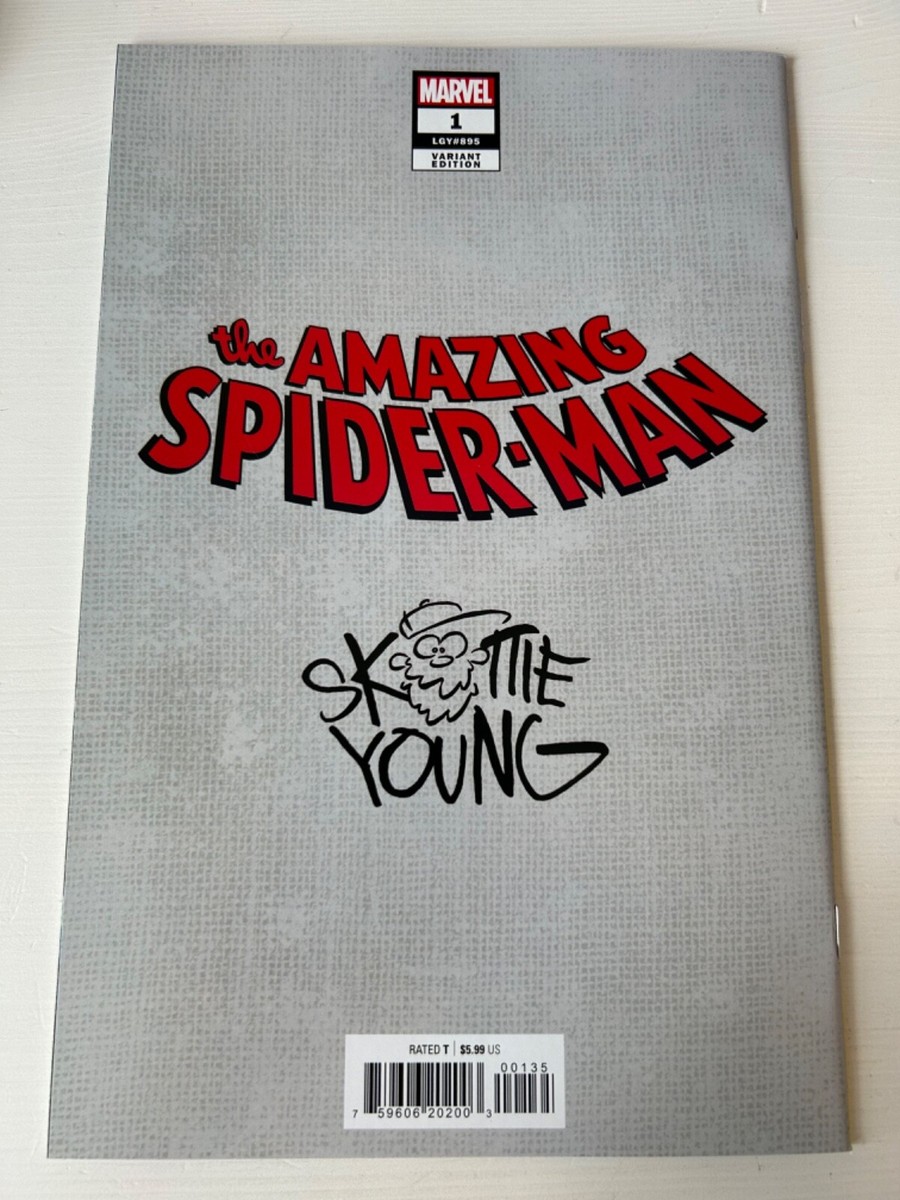 AMAZING SPIDERMAN 1 SKOTTIE YOUNG VARIANT EXCLUSIVE YELLOW TRADE