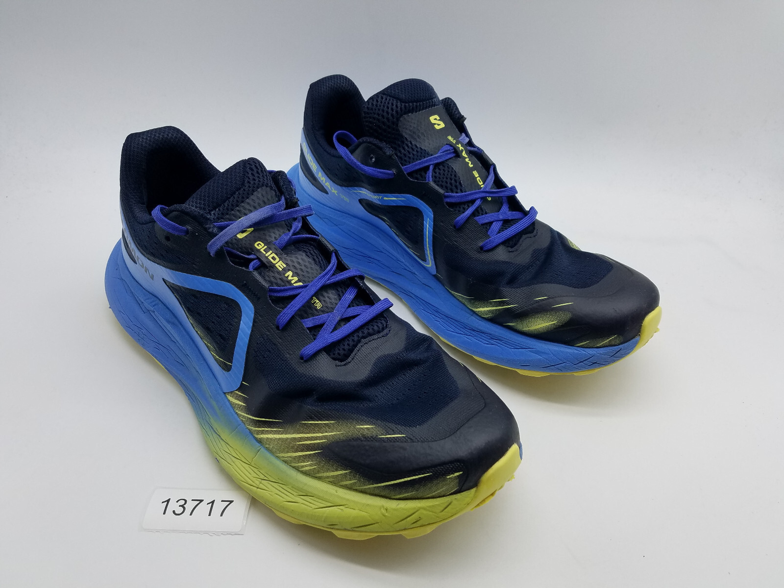 Scarpe da trail running Salomon Glide Max TR da uomo taglia 12 5 nere blu