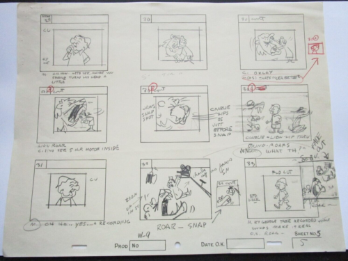 MR MAGOO 1950's ORIGINAL ANIMATION PRODUCTION STORYBOARD cel DRAWING - Picture 1 of 4