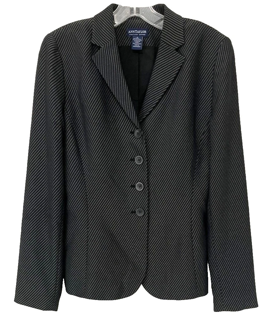 Ann Taylor Black Striped Coats, Jackets & Vests for Women