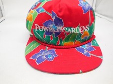AV5 1990s POWELL GARDENS TRUCKER HAT CAP KC Hawaiian Tropical Vtg