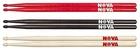 1 Pair Vic Firth NOVA ROCK Drumsticks - WOOD TIP Choice of Red, Black or Natural