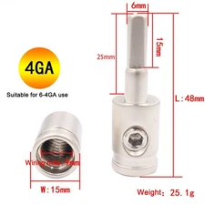 Easy to Use 4G to 8G Amp Input Power Wire Reducer for Car Audio Modification