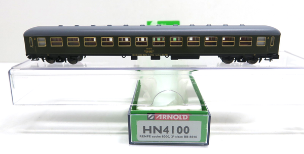 2. Kl. Schnellzugwagen Bb Der Renfe, Epoche Iv, 1:160,Arnold ,Hn 44100, Ovp, Fh-image
