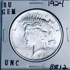 1924 P BU GEM PEACE SILVER DOLLAR UNC MS+++ U.S. MINT RARE COIN 8812