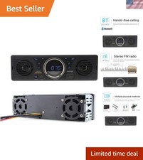 Hands-Free Bluetooth Car Stereo with Equalizer - 2 Speakers for Superior Sound
