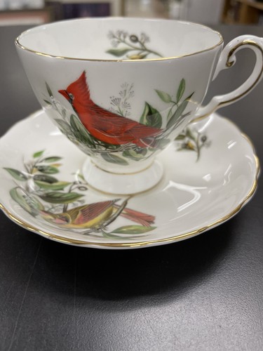 Vintage Royal Chelsea Audubon Birds Cardinal Tea Cup And Saucer Set | eBay