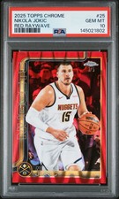 2025 Topps Chrome Nikola Jokic #25 Red Raywave 5/5 PSA 10 POP 1