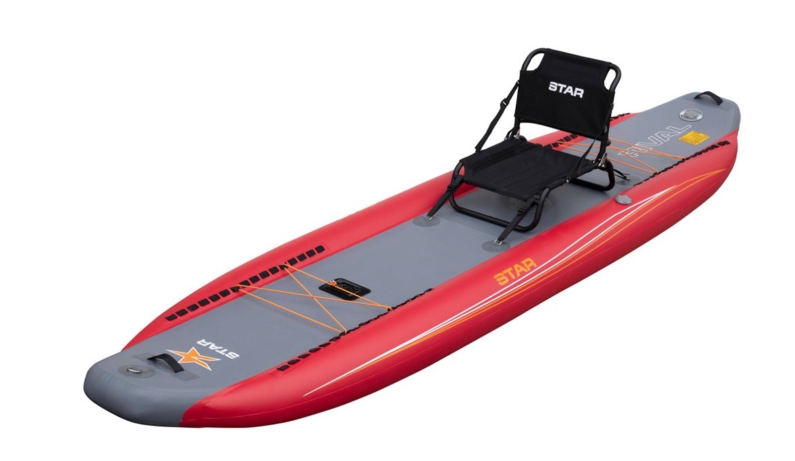 STAR Rival Inflatable Fishing Kayak, Red, 12' 6"