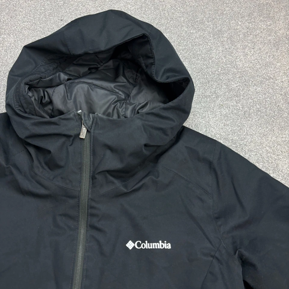Columbia куртка женщин средний черный изолированный с подкладкой дождя ветровка пальто леди - Изображение 3 из 4