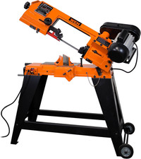 Heavy-Duty Metal Band Saw with Stand - BA4664, Durable Black Finish