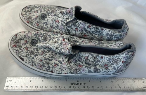 Vans Off The Wall Slip On Women's Size 10 Floral Skate Shoes Sneakers Low Top - Picture 16 of 17