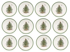 Spode Christmas Tree set of 12 x 10.5" dinner plates -----7012-----
