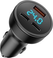 Usb C Auto LadegeräT 80W Dual Pd QC3.0 3-Port ZigarettenanzüNder 12-24V