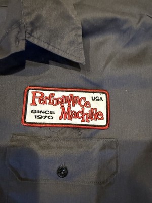 Performance Machine Dickies Mechanic Automotive Work Shirt 2XL Dark Gray