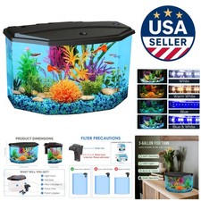 3-Gallon LED Aquarium Starter Kit for Tropical Fish with Complete Filtration