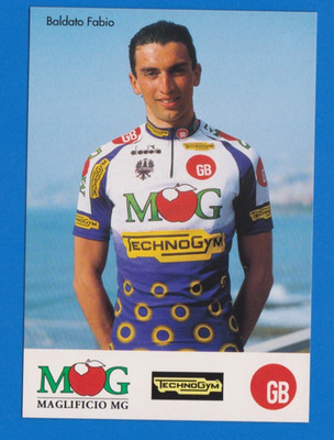 CYCLING cycling card FABIO BALDATO team MG TECHNOGYM GB 1994