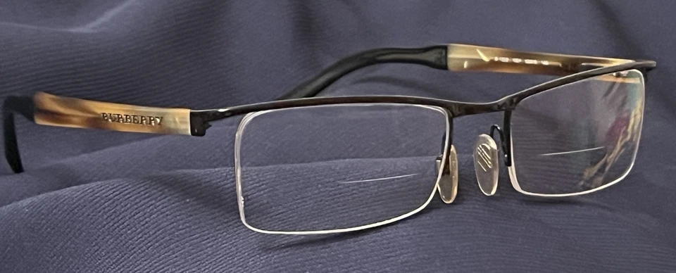 Monturas de gafas Burberry semi sin montura B 1223 1001 con estuche original Foto 2 de 4