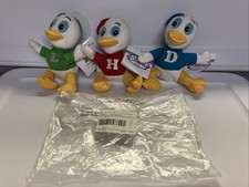 Disney Store HUEY, DEWEY, LOUIE Set Mini Bean Bag Beanie Plush with tags 