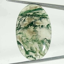36.00Cts Natural Green Moss Agate Oval Cabochon Loose Gemstone 23x37x5mm