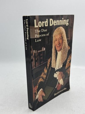 The Due Process of Law (Signed) Denning, Lord Softcover First Ed
