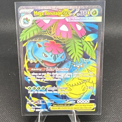 Pokémon Mega Venusaur EX Full Art Holo Ultra Rare Card 155/132 Me01 380 HP