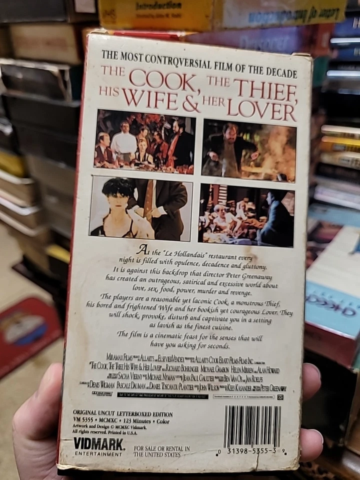 THE COOK, THE THIEF, HIS WIFE & HER LOVER (1989) VHS PETER GREENAWAY UNCUT Foto 2 de 3