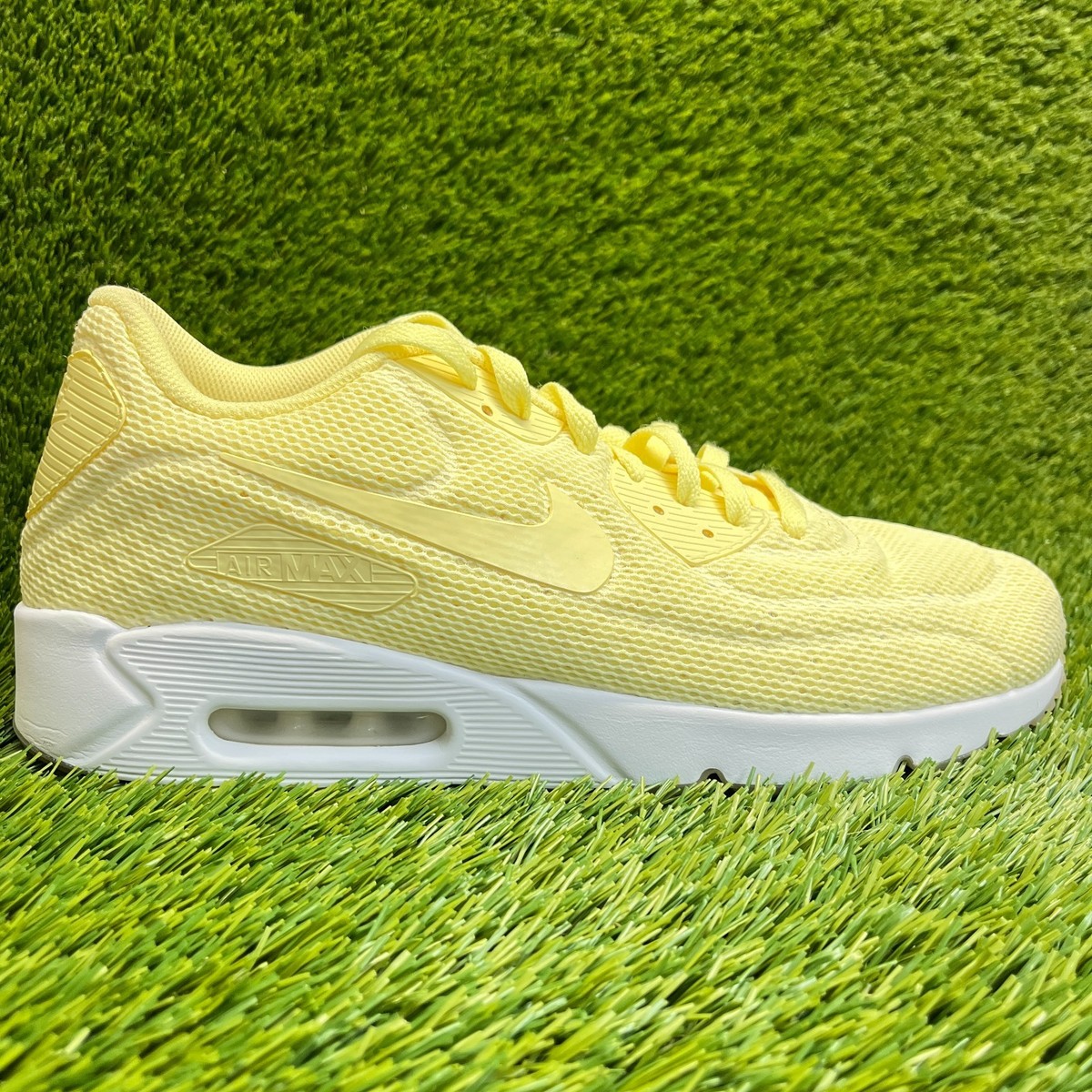Nike Air Max 90 Ultra Br Mens Size 13 Yellow Athletic Running Shoes  Sneakers